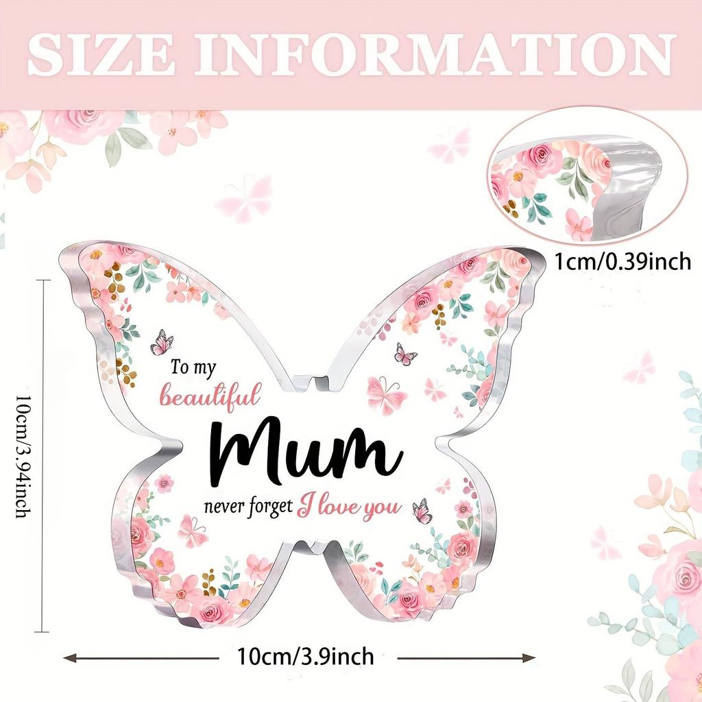2D Flat Acrylic Butterfly Decoration, Indoor and Outdoor Decoration - No Battery/electricity Required, Free Day Decoration, Shop Decoration