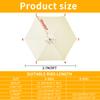 2M-3M Patio Parasol Top Cloth Market Table Outdoor Garden Yard Umbrella Replacement Canopy for 6/8 Rib Waterproof Sunshade Cover
