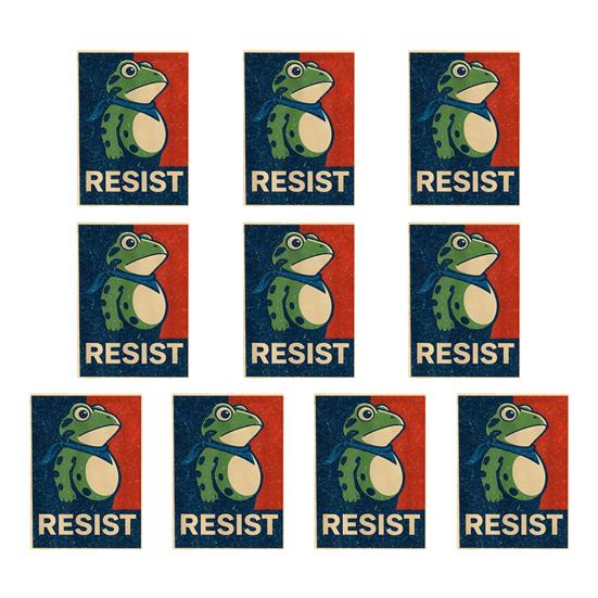 10 Pcs Resist Portland Frog Yard Flag Frog Protest Garden Flag Hilarious Outdoor Banner
