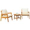 Ensemble Bistro 3 Pièces avec Coussins en Bois Massif d'Acacia 4106456