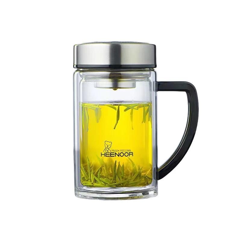 Xinuo XN-9321 Double-Layer Glass Tea Infuser Cup