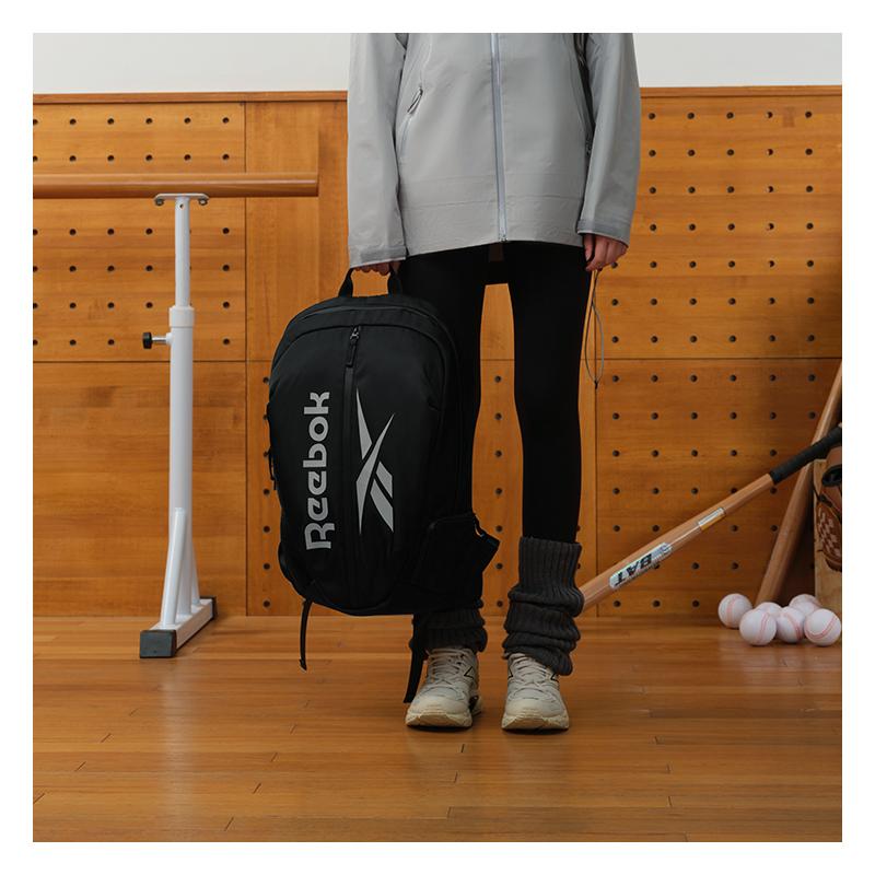New Reebok Fabric Backpack Double Shoulder Backpack Regular Unisex Black/Navy Blue/Gray Green RB230001M