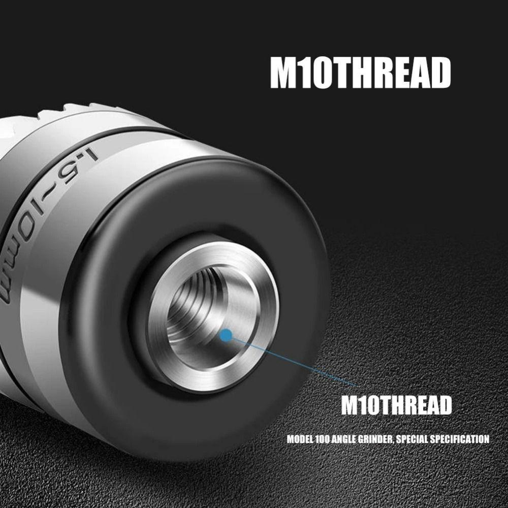 1.5-10mm Angle Grinder Adapter Thread Collet with Key Drill Convert Adapter  Woodworking Tool