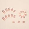 Simple Pure Desire Girl Powder Fake Nails Gradual Change Glitter Powder Diamond Wearing Nail Gentle Round Head Nail Piece Nail Piece