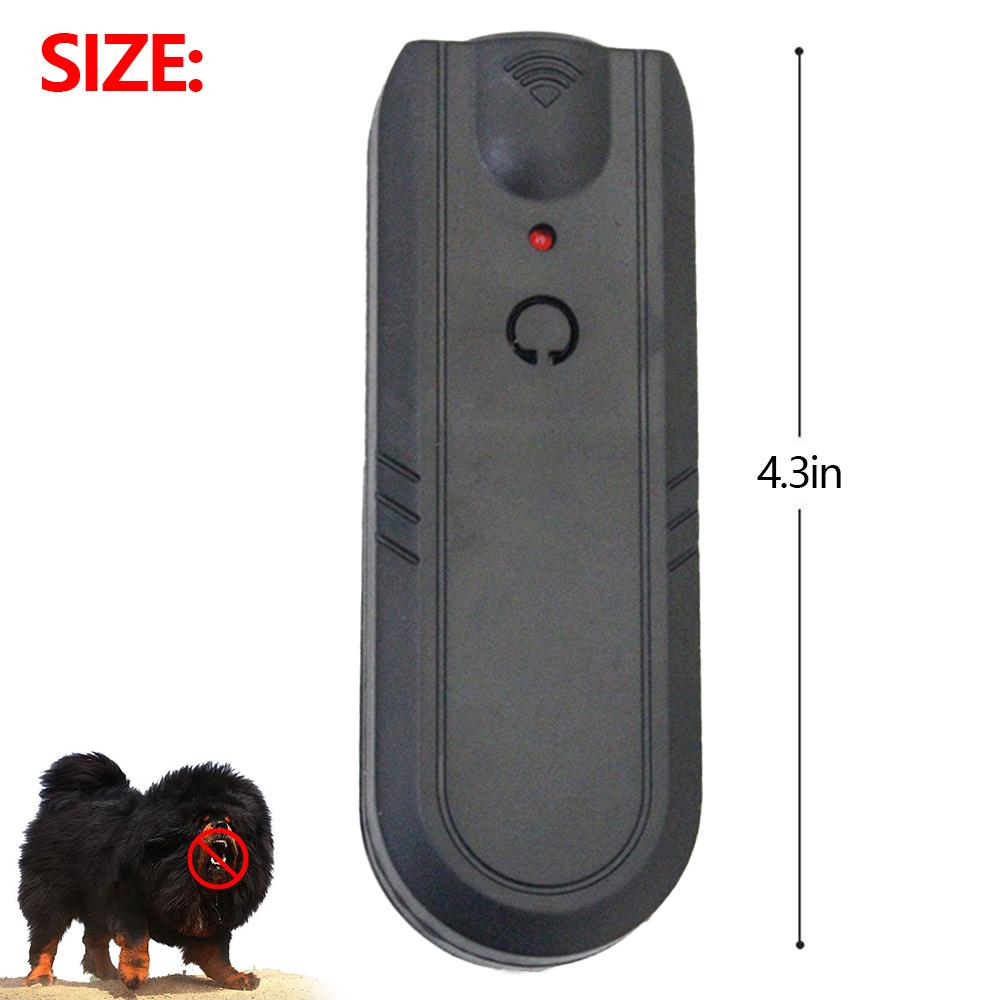 Pet Dog Repeller Anti Dog Barking Device with LED Flashlight Dual Sensor Ultrasonic Bark Control Device 3 Modes for Small Dogs