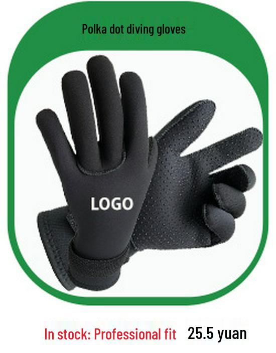 Men's Winter Diving and Fishing Gloves 3mm/5mm - Anti-slip, Anti-puncture, Wear-resistant, Warm, Cold-proof Scuba Wetsuit Gloves