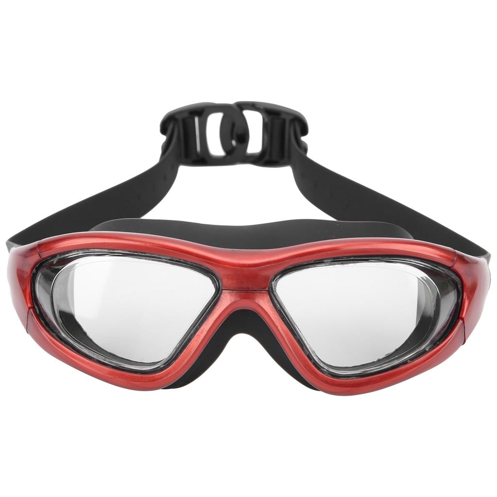 Adult Swimming Goggles AntiFog Lens UV Protection No Leaking Electroplating Swim Glasses(Red )