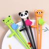 Cute Bear Frog Animal Silicone Tableware Eating Training Tools Baby Practice Helper Kids Chopsticks