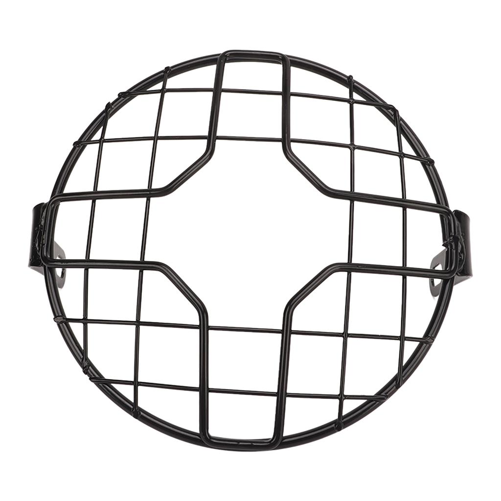 Motorcycle Headlight Guard Grill Headlight Mesh Grill Cover Universal for Motorbike with 6.5 Inch Headlights Cross