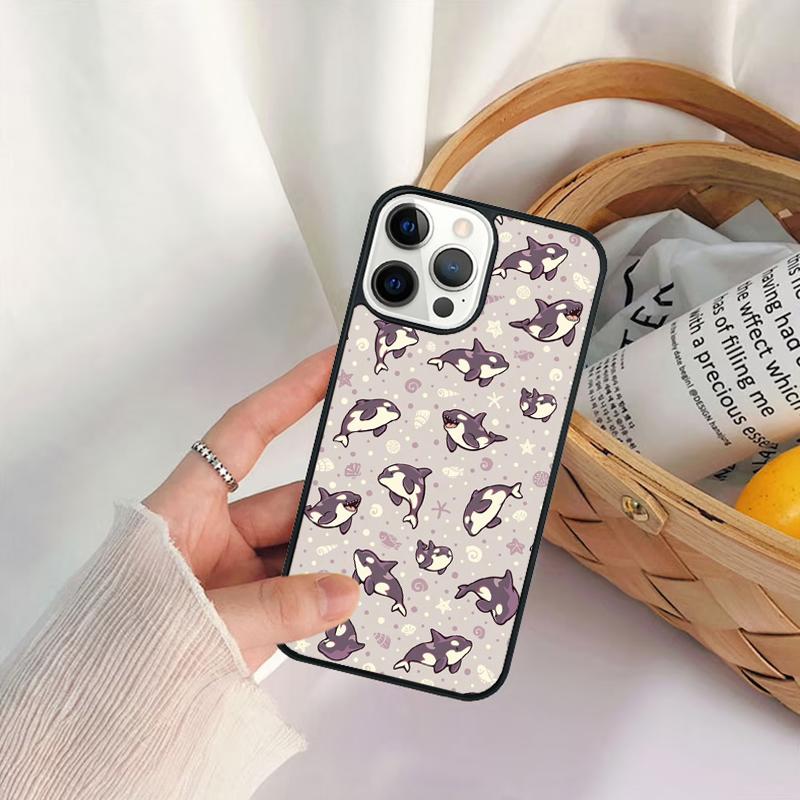 Orcas Whale Phone Case For iPhone 17 Air 16 15 14 11 12 13 Pro MAX Plus coque Cover Shell