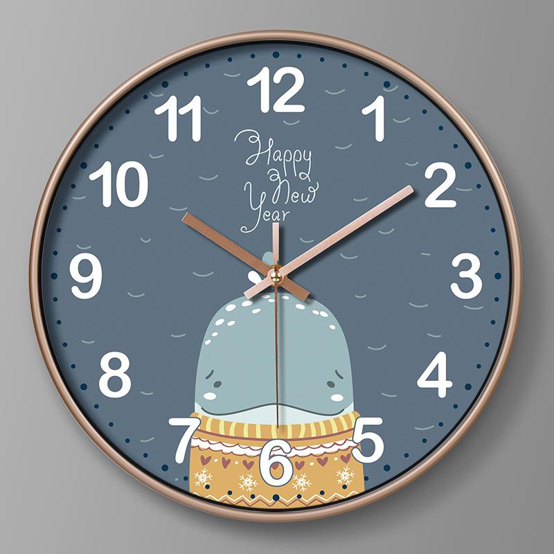 Children's Room Clock Cartoon Wall Clock Creative Clock Wall Hanging Home Living Room Quartz Clock 25CM