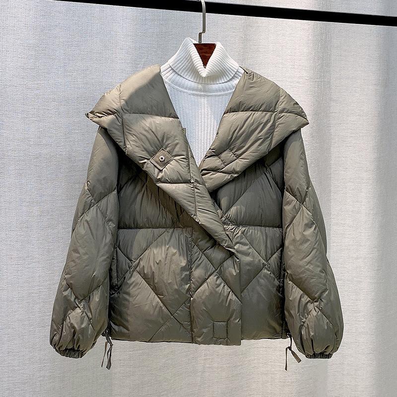 Winter Fashion Down Short Jacket Women Thick Warm Hooded Puffer Coat Outwear