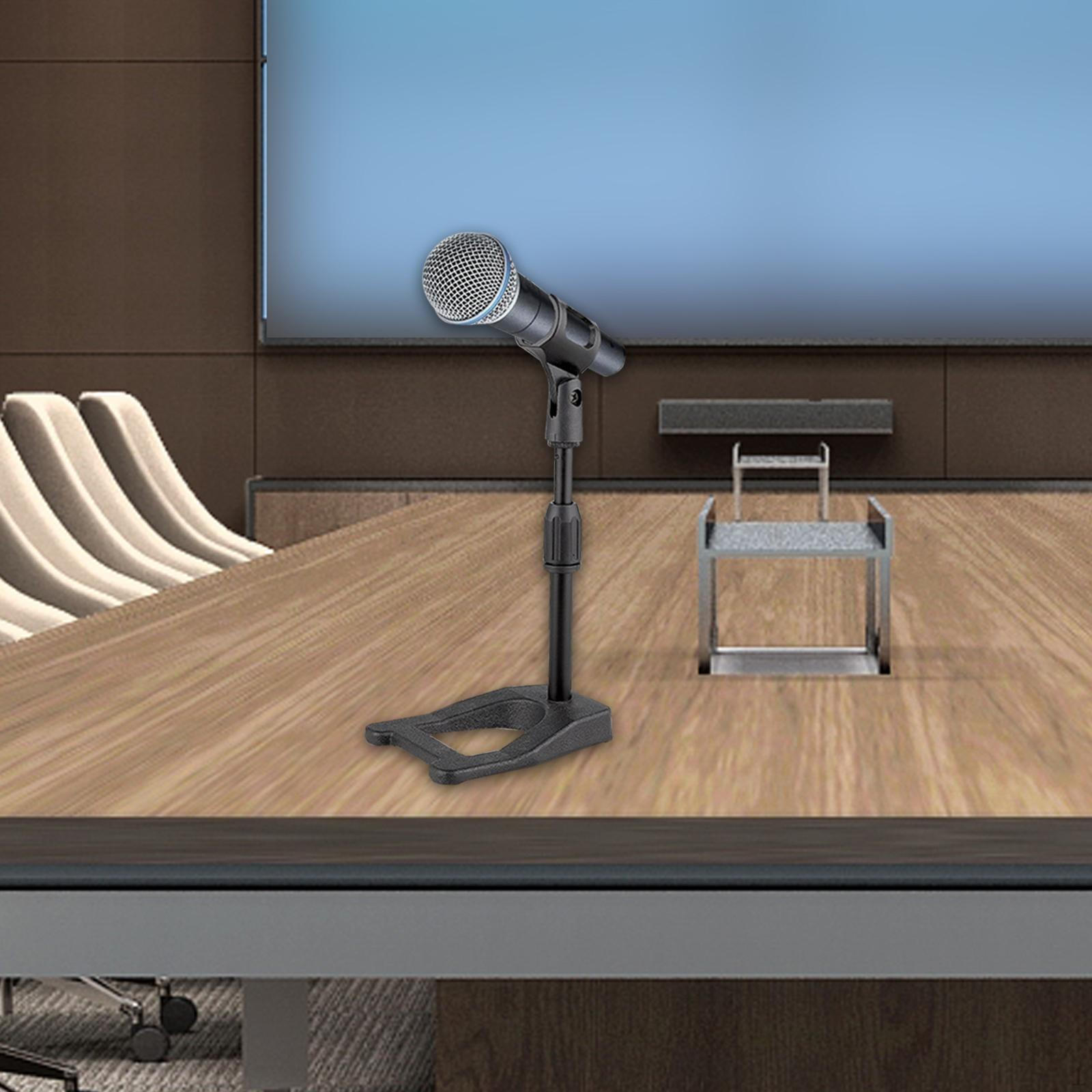 

Регулируемый кронштейн для микрофонной стойки с металлическим основанием, легкий прочный держатель для микрофона для дома чёрный