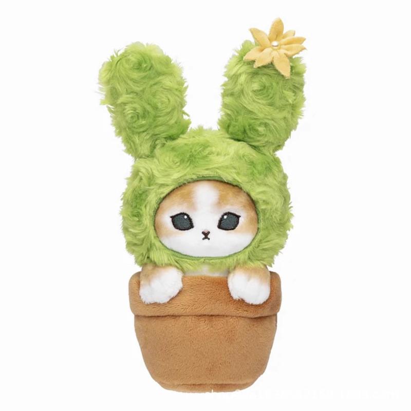 Mofusand Shark Cat Plush Toy With Keychain For Girls And Teens Collectible Gift