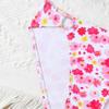 Girls Two Piece Swimsuit Halter Top and Bikini Bottoms Floral Print Lightweight Quick Dry Fabric Comfortable Fit