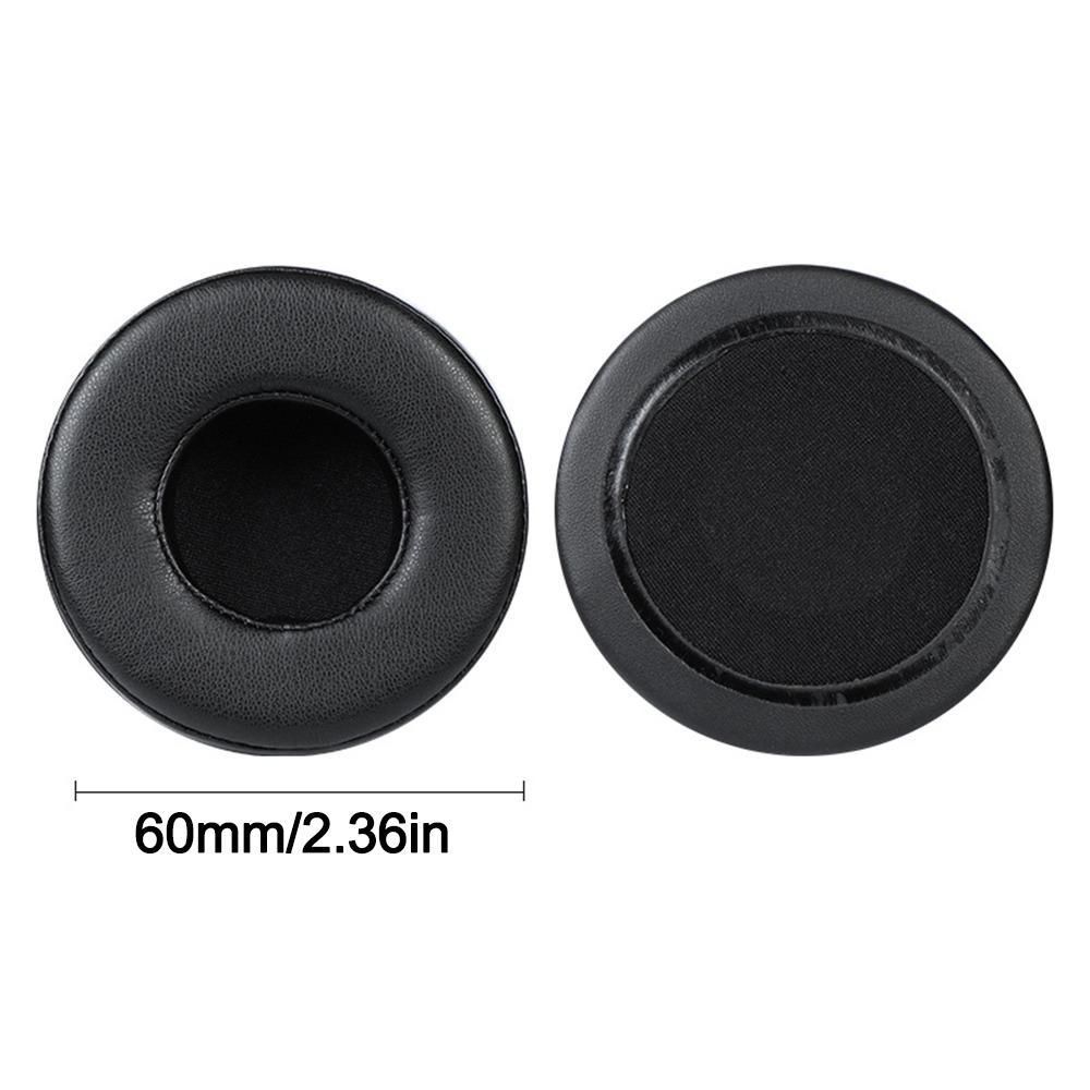1Pair Round Ear Cushion Protein Leather Headphone Protective Cover Ear Pads  Headphones Accessories