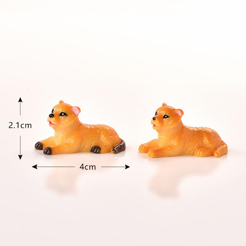 Cute Blessing Fortune Tiger-shaped  Ornaments, Micro Landscape Gardening Resin Decoration, Desktop Crafts Display Home Decor