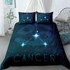 3pcs Aquarius Sign Zodiac Bedding Set King Queen Double Full Twin Single Size Duvet Cover Pillow Case Bed Linen Set