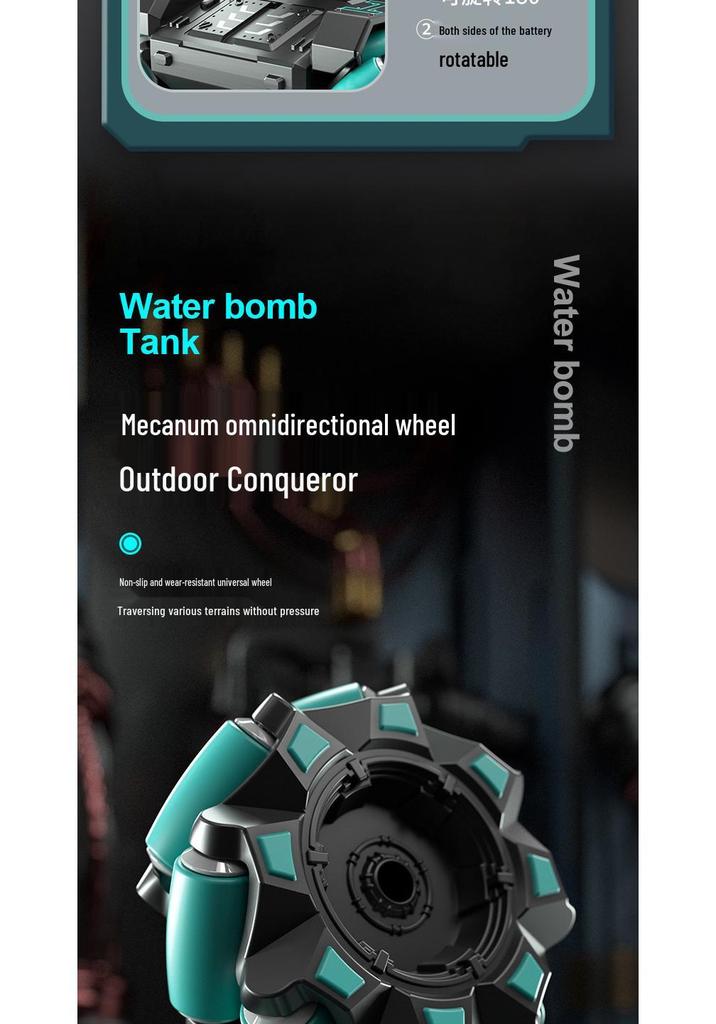 2.4G Gesture Sensing Remote Control Tank Car with Water Bomb Launch, Drifting, and Off-Road Racing for Kids