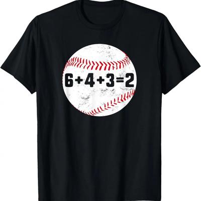 6+4+3=2 Double Play 643 Baseball Player Softball Baseballer T-Shirt