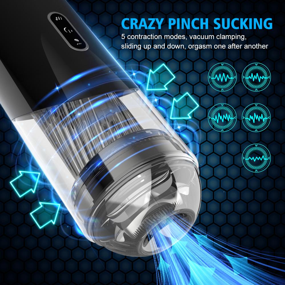 Automatic Masturbator Cup for Men Sucking Vibrator Vaginal Penis Blowjob Machine Masturbation Cup Sex Toy for Men Adult Supplies