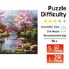 Wooden Puzzle for Adults, Landscape of Cherry Trees Puzzles, Special Holiday Gifts for Friends Family Modern Art Home Decor