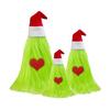 3 Pcs Green Furry Christmas Tree Decoration Fuzzy Elf Xmas Tree Tabletop Decor Soft Faux Fur Table Centerpiece for Living Room Home Kitchen Desk Decor