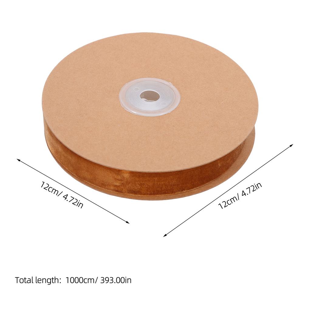 1 Roll Flocking Craft Ribbon Dark .94 Yards Single Sided Soft for DIY Bow Making Present Wrapping Decorative Accessories