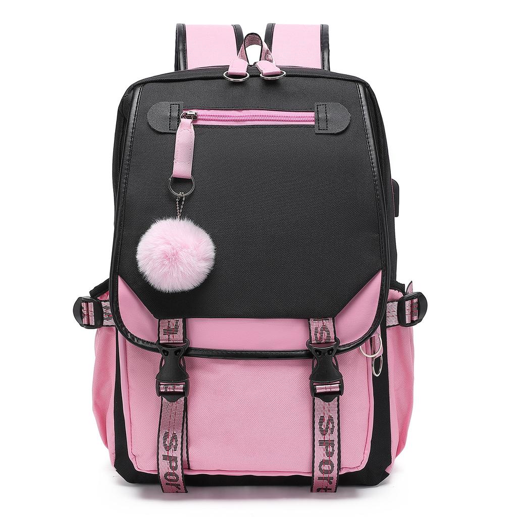 Backpack Female Junior High School Student High School Bag Large Capacity Casual Backpack College Student Computer Bag