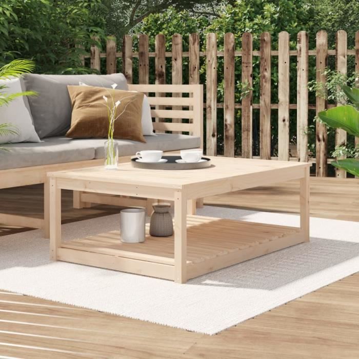 VidaXL Garden Table 121x82.5x45 Cm Solid Pine Wood 824148