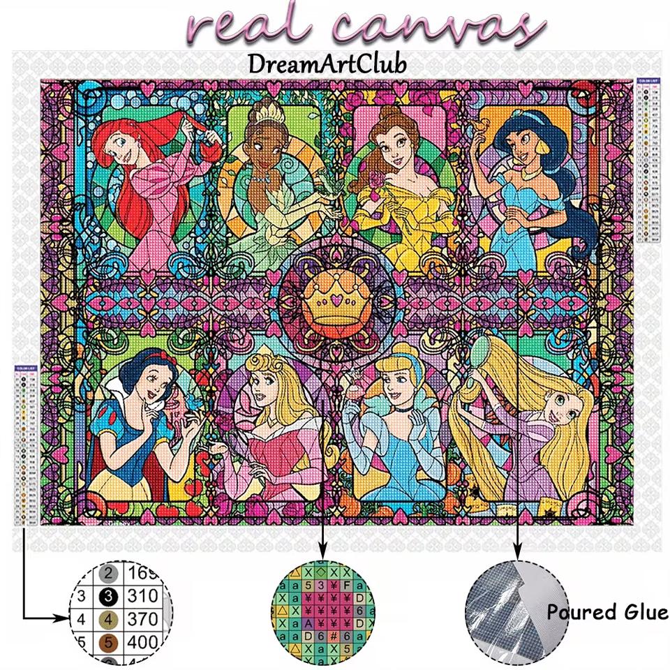 Pittura Diamante 5D Disney Ricamo Completo Diamante Cartone Animato Fai da Te Immagini Strass Kit Punto Croce Artigianato Decorazione Casa