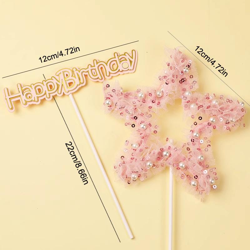 

Happy Birthday Cake Decoration Children S Birthday Party Decorat Cupcake Toppers Food Dessert Decorat