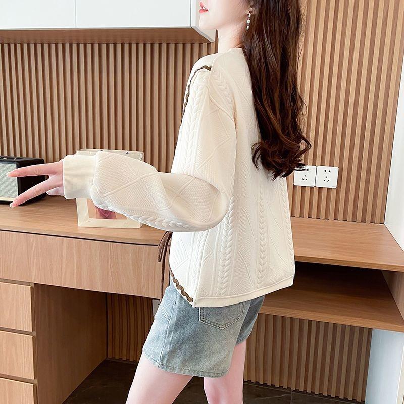 Fashionable Women's Short Sweatshirt New Autumn Korean Style Irregular Design Loose Thin Top