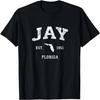 Jay Florida FL Vintage Athletic Sports Design T-Shirt