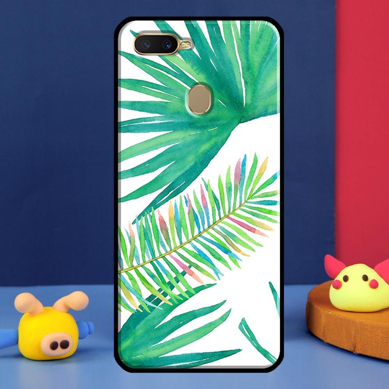 Summer Plant Palm Green Leaf Aloha For Oppo A54 A57 S A78 A58 A98 A5 A9 A91 A15 A16 A17 A52 A72 A76 A96 A74 A94 A77 Phone Case