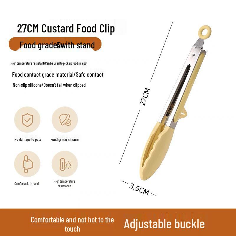 

Жаростойкие кухонные щипцы из нержавеющей стали и силикона для стейка и хлеба Standard