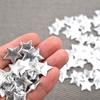 100 Stück Gold/Silber Sterne für Weihnachtsfeierdeko Schaumstoff Stoff Sterne DIY Scrapbook Karten Ornamente Verzierungen Zubehör