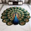 Soft Peacock Carpet Special-shaped Bathroom Floor Mat  for Living Room Tea Table Bedside