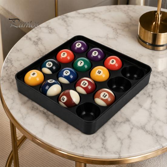 Billiard Ball Organizer Tray for 16 Balls, 3D Printed Pool Raised Edge Holder Holder, Snooker Carrying Storage Tray, Table Accessories