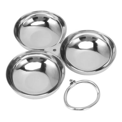 304 Stainless Steel Snack Plate Durable Easy To Clean 3 In 1 Safe Fruit Plate for Nut Candy Type 2