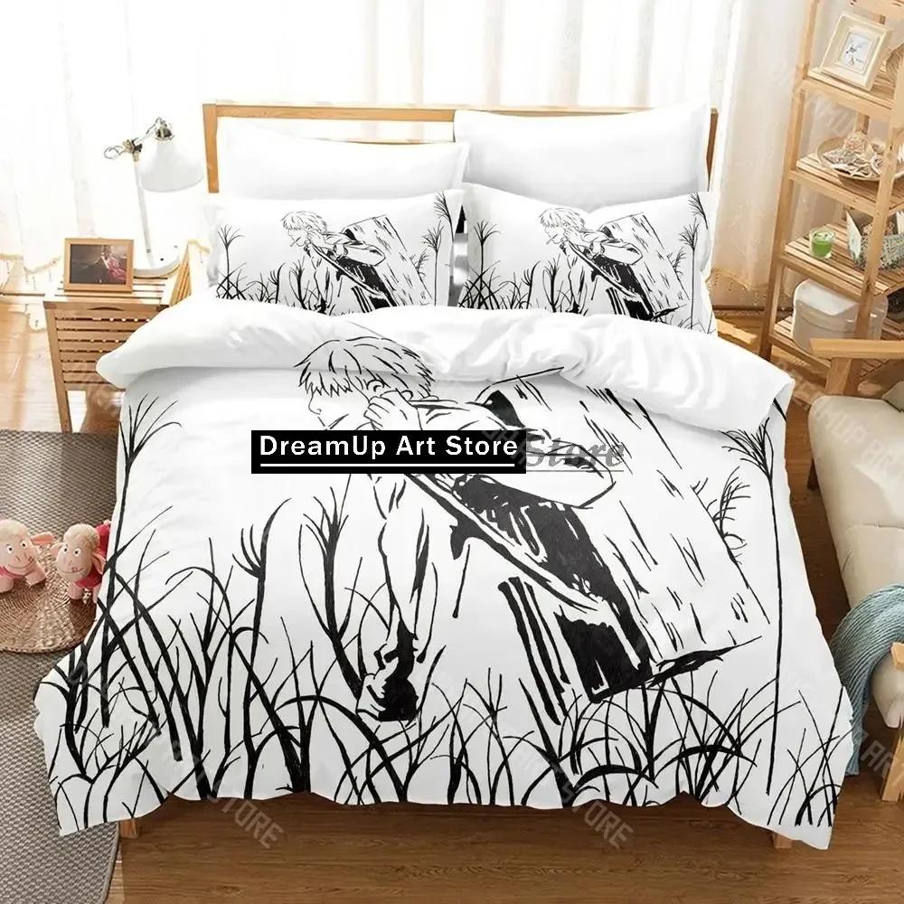 3D-tryck Mushishi Sängkläder Set Enkelt Twin Full Queen King Size Sängset Aldult Barn Sovrum Påslakanset 3D Anime Lakan Set