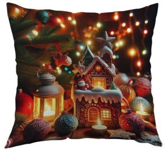New Christmas Printed Cushion Cover Christmas Elk Home Sofa Decoration Cushion Cover Bedside Cushion