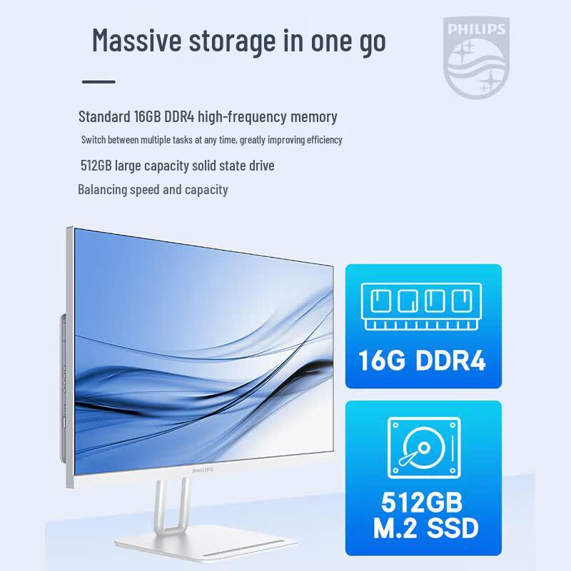 Philips Настольный ПК-моноблок Workstation 23,8 дюйма (Китайская версия)