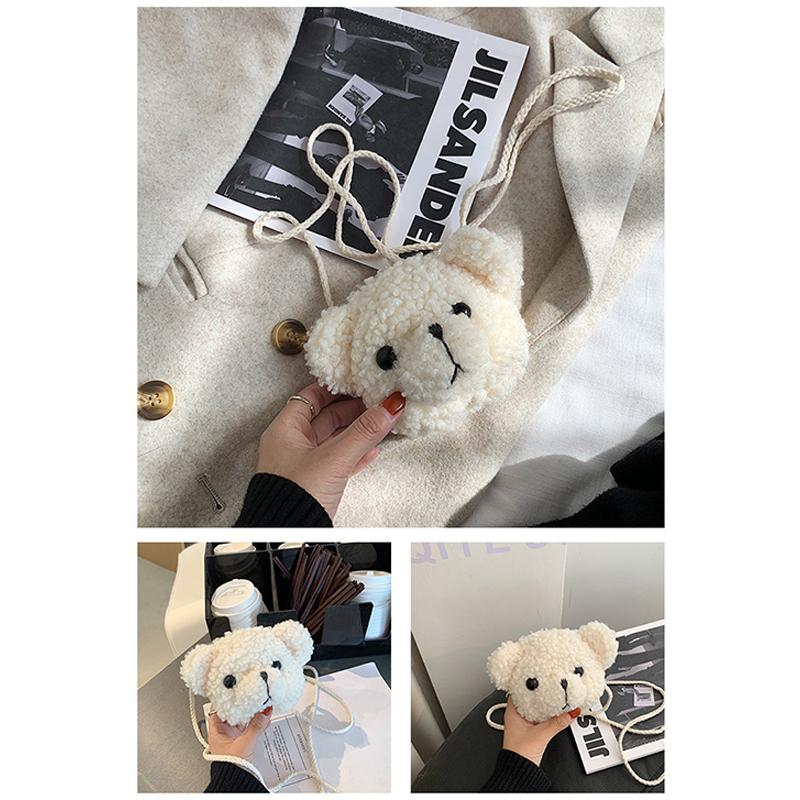 Cute Cartoon Bear Shoulder Bag For Children Kids Messenger Bags Animals Backpack Stuffed Plush Single Shoulder Bag Girls Purses