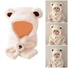 Machine Washable Plush Earflap Cap For Toddlers Kids Cute Bear Decor Thicken Fit