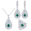Bride, Jewel Drop Necklace, Earrings, Ring Set Chains, Jewelry, Dress Accessories For Dinner Parties