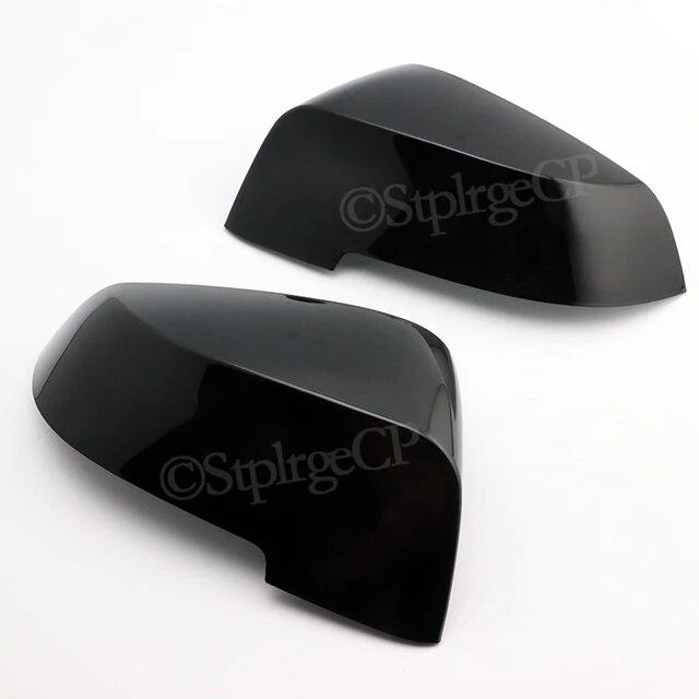 For BMW 5 6 7 Series Black Mirror Cover F10 F11 F18 F07 F12 F13 F06 F01 F02 F03 F04 LCL Carbon Fiber Pattern Mirror Cover