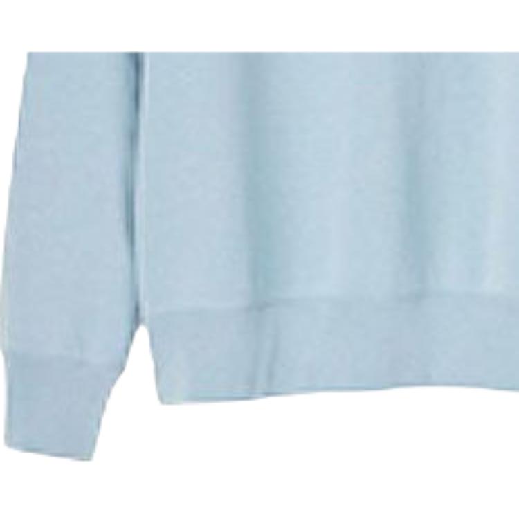 UNIQLO Sport Solid Color Crew Neck Pullover Sweatshirt Unisex sweatshirt Light-Blue 444966-60