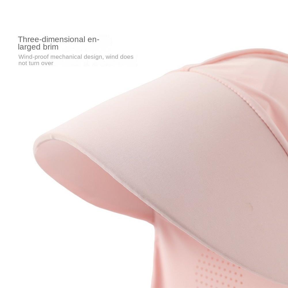 Breathable Visor Cap with Shawl Sunscreen Hat New Pullover Cap Outdoor Sports