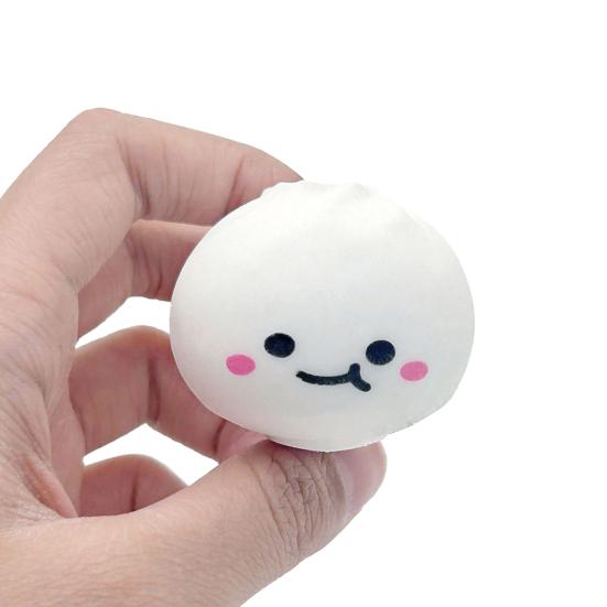3Pcs Cartoon Expression Steamed Bun Toy Stress Relief Slow Rising Dumpling Squeeze Sensory Toy Soft Stress Ball Simulated Dough Ball Fidget Toy